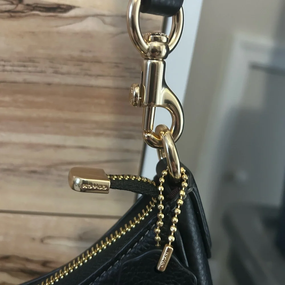 Coach Teri Hobo Bag with Gold Accents - Picture 3 of 12